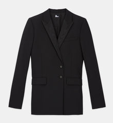 Wool Suit Jacket | Women | Black