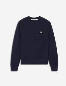Womens | Tricolor Fox Patch Adjusted Cotton Sweatshirt | Navy