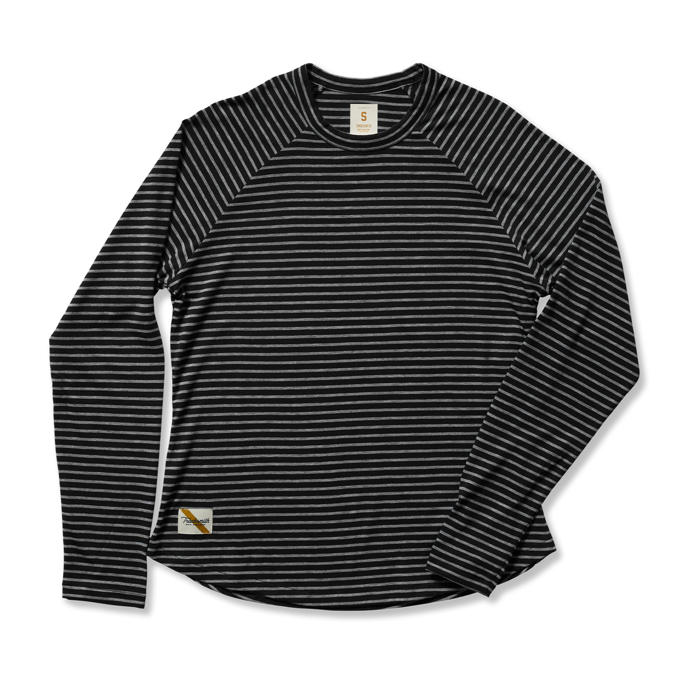 Horizon Long Sleeve | Black/Gray Stripe - Women