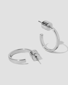 Flat Thread Huggies | Silver