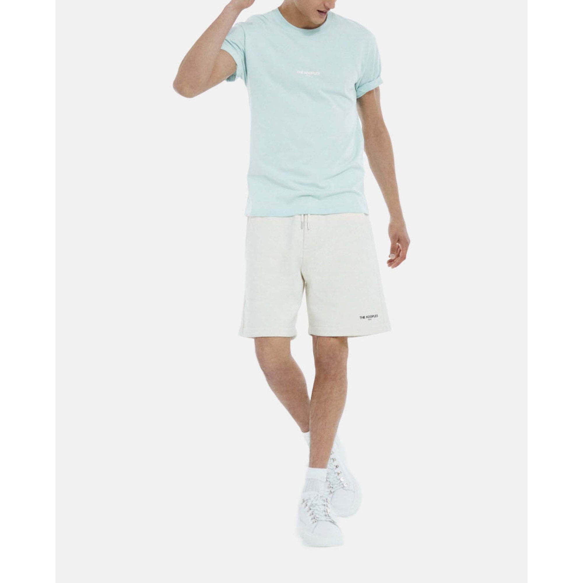 Fleece Shorts With Small Logo | Men | Ecru