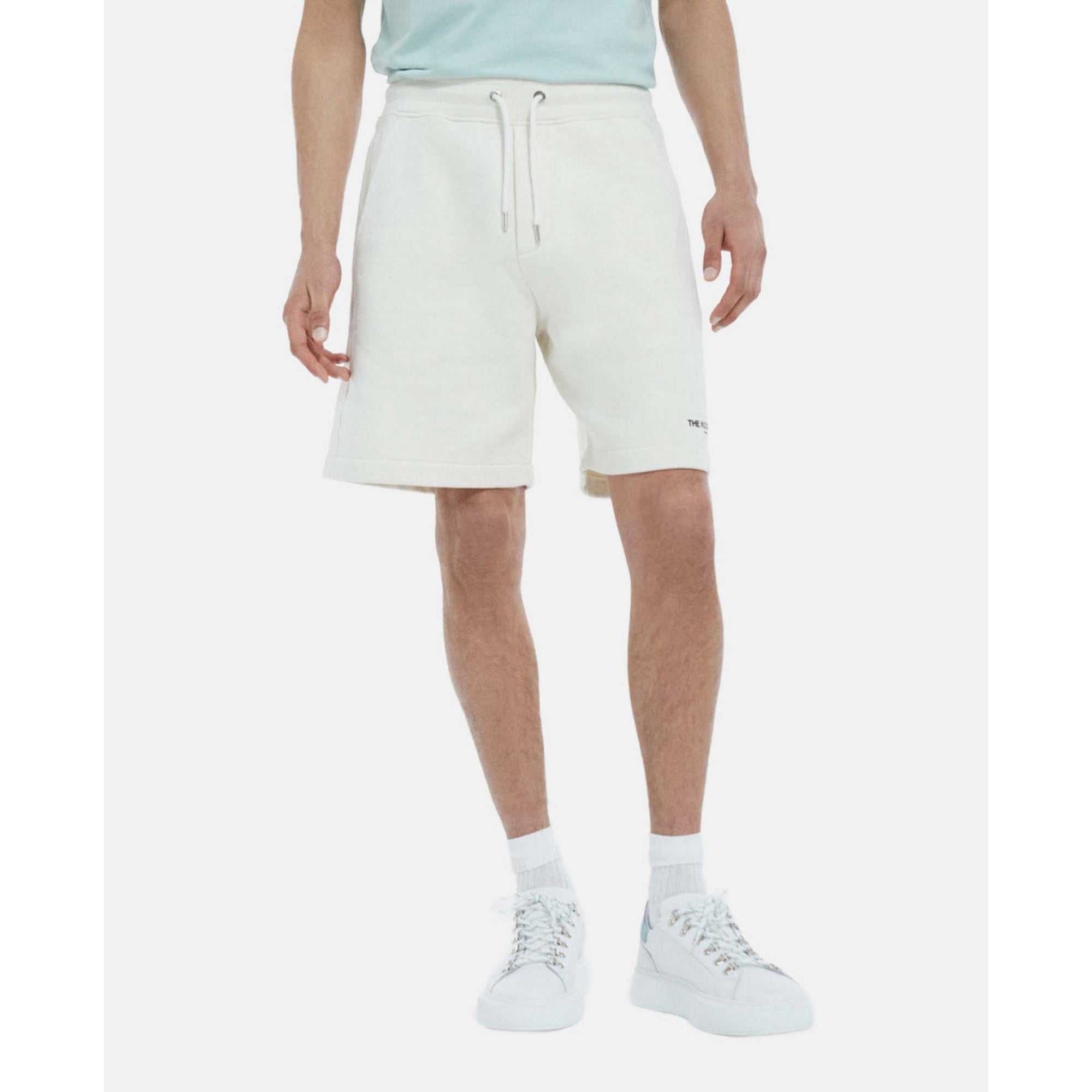 Fleece Shorts With Small Logo | Men | Ecru