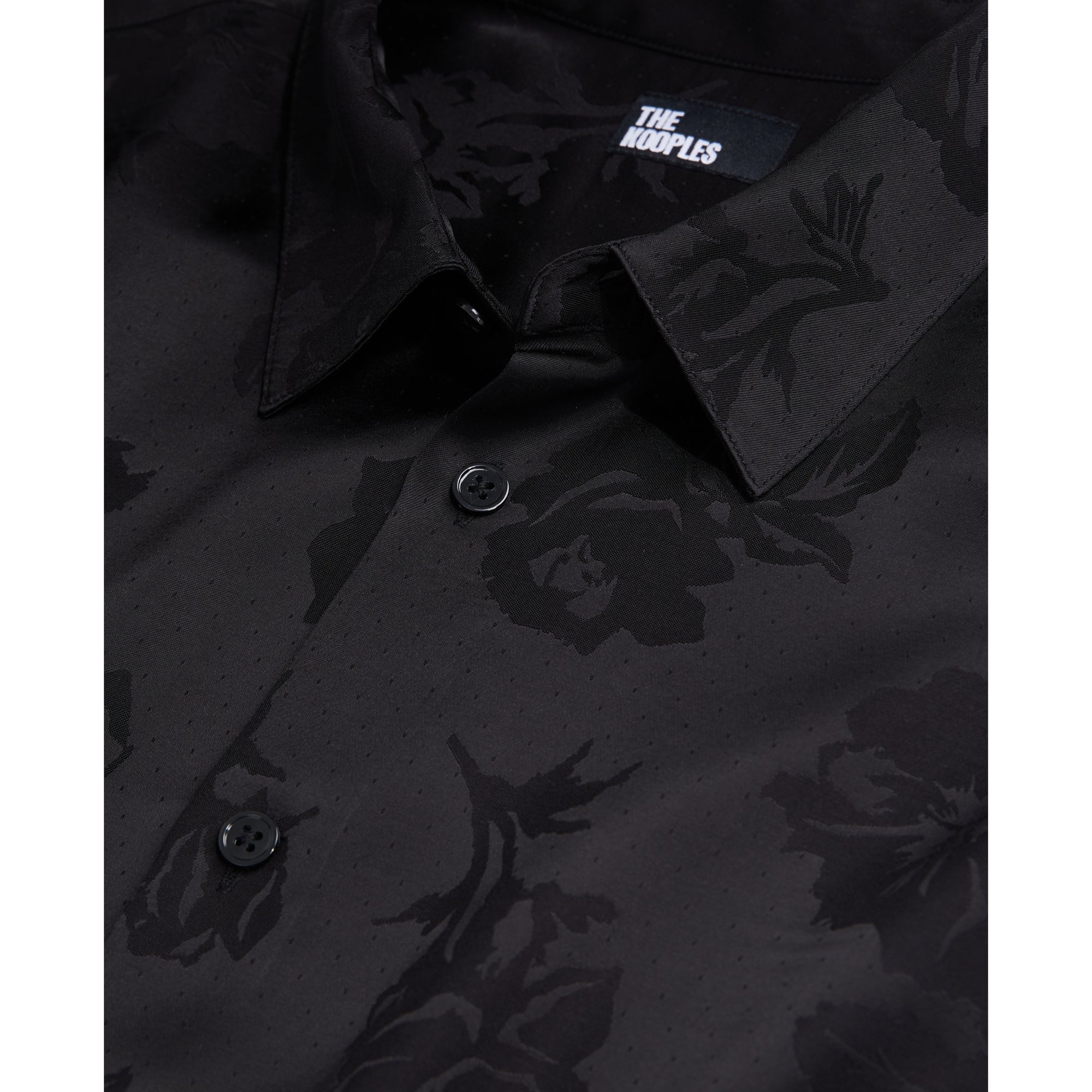 Floral Jacquard Shirt | Men | Black