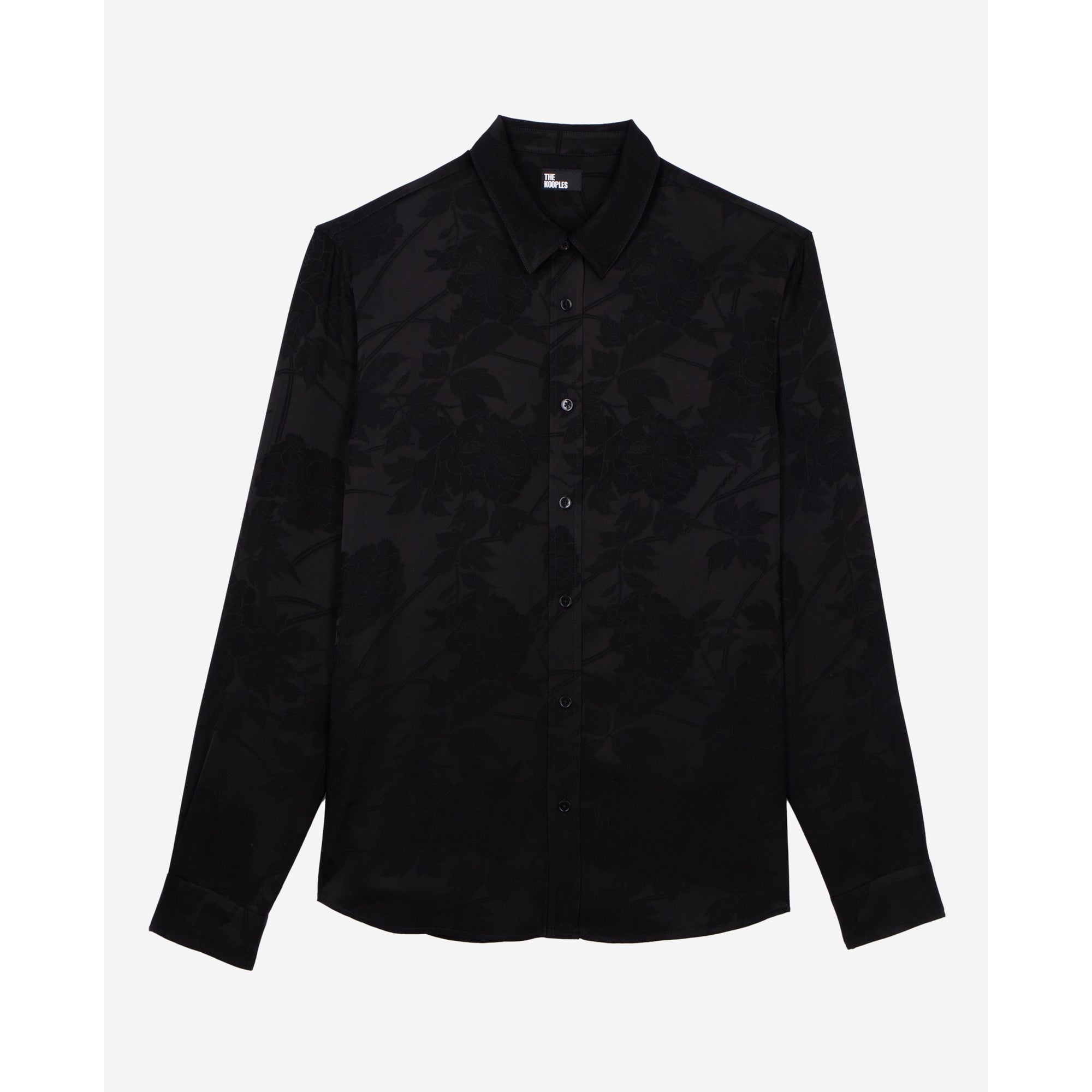 Floral Jacquard Shirt | Men | Black