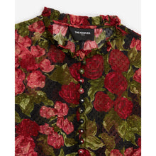 Floral Print Dress Shirt | Women | Black x Red