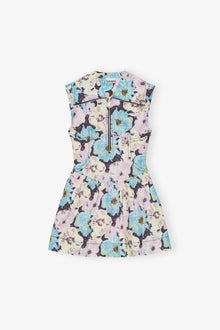 Floral Printed Cotton Mini Dress | Multicolour