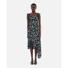 Floral Printed Long Dress | Women | Black x White