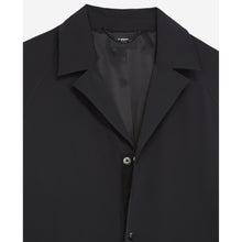 Flowing Trench Coat With Press Studs | Men | Black