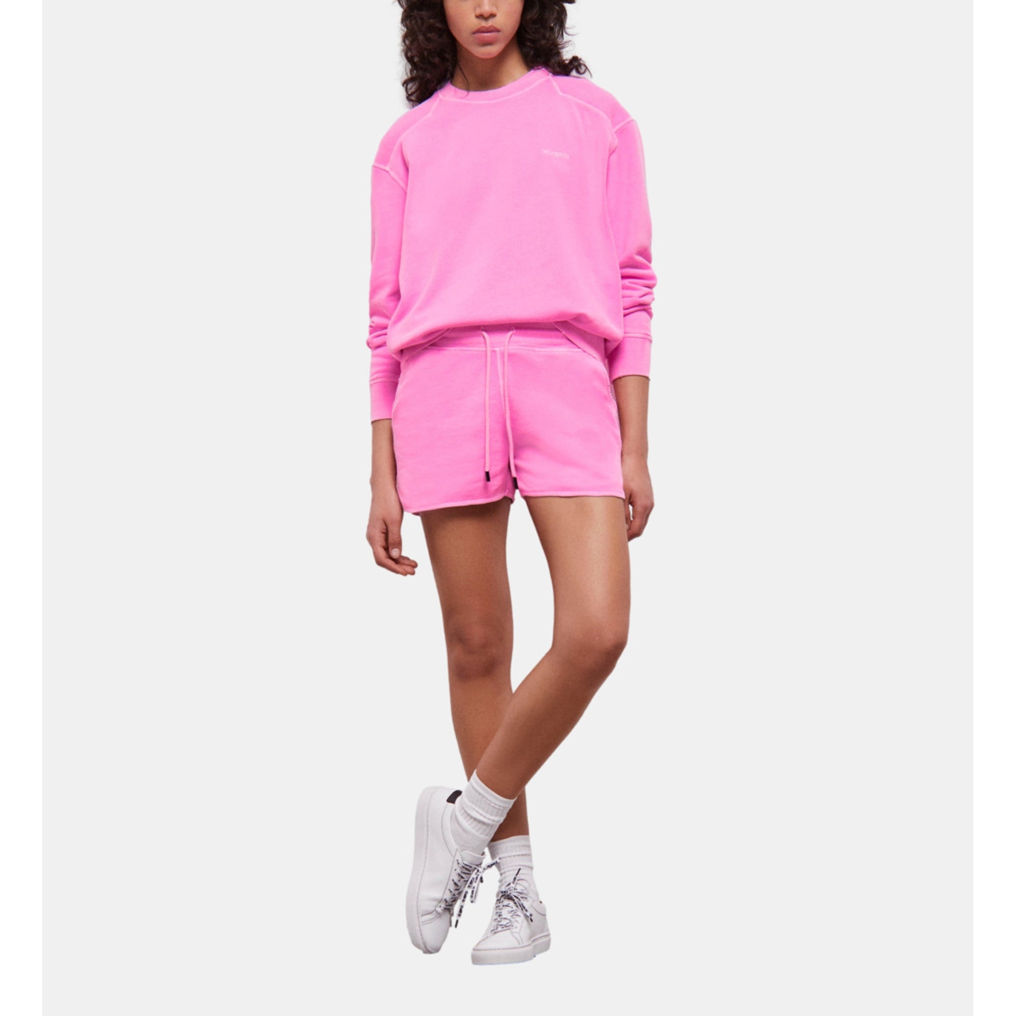 Fluorescent Sweatshirt With Logo | Women | Fluo Pink