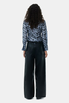Foil Denim Wide Jeans | Black
