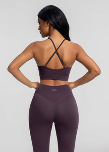 Seamless Crossback Bra | Midnight Plum