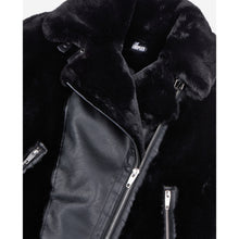 Fur-Effect Aviator Jacket | Women | Black