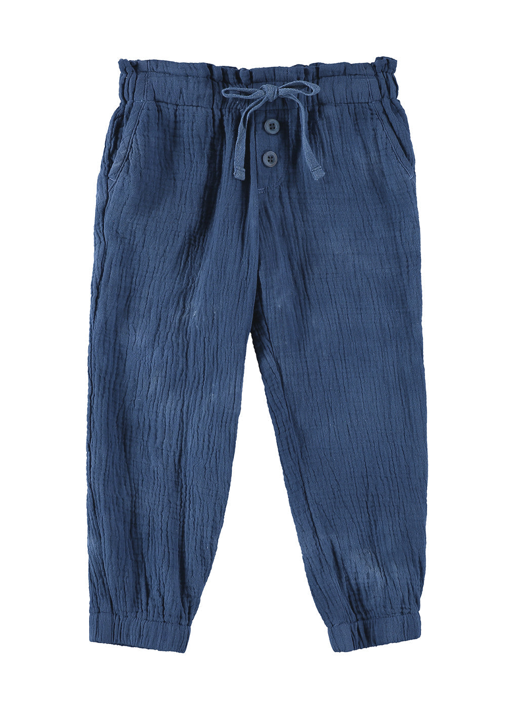 Girls |  Button Fly Elastic Pant | Insig Blue Tie Dye