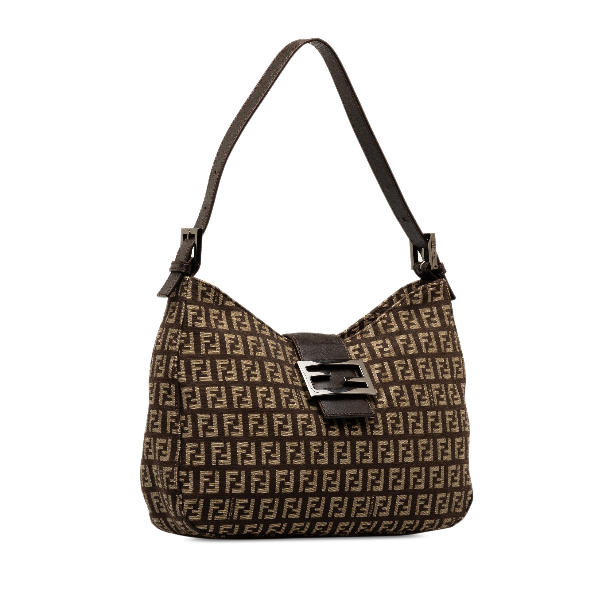 Fendi Pre-Owned Zucchino Canvas Shoulder Bag | Women | Brown x Dark Brown