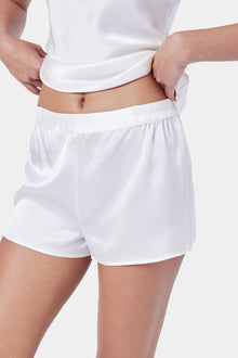 The Silk Short By GINIA In White