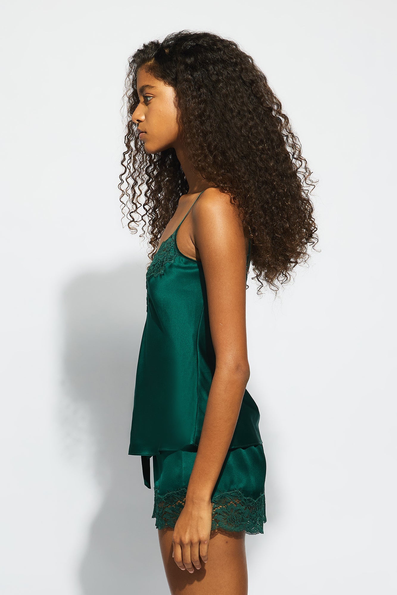 Silk Lace Cami | Emerald