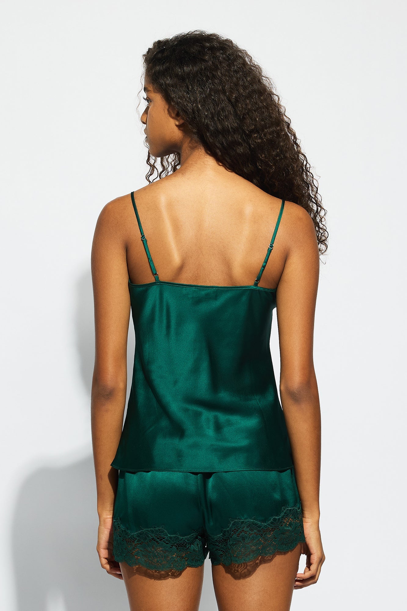 Silk Lace Cami | Emerald