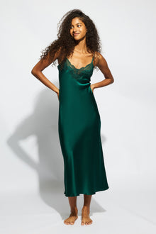 Silk Lace Slip | Emerald