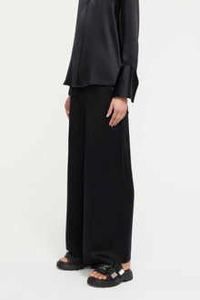 GINIA Isla Pant in Black - 100% 19mm Silk Grade 6A