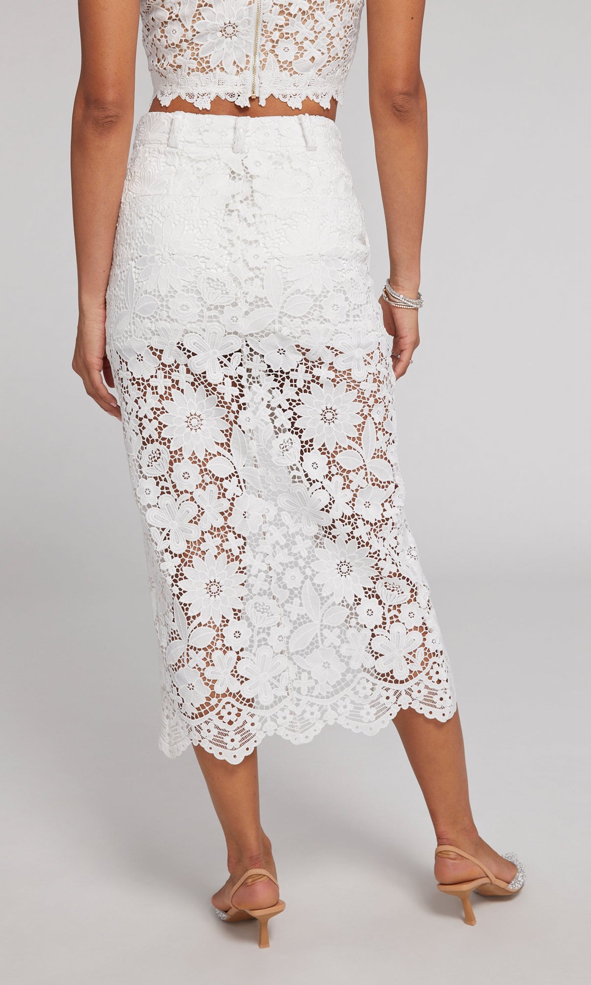 Medina Lace Skirt | White