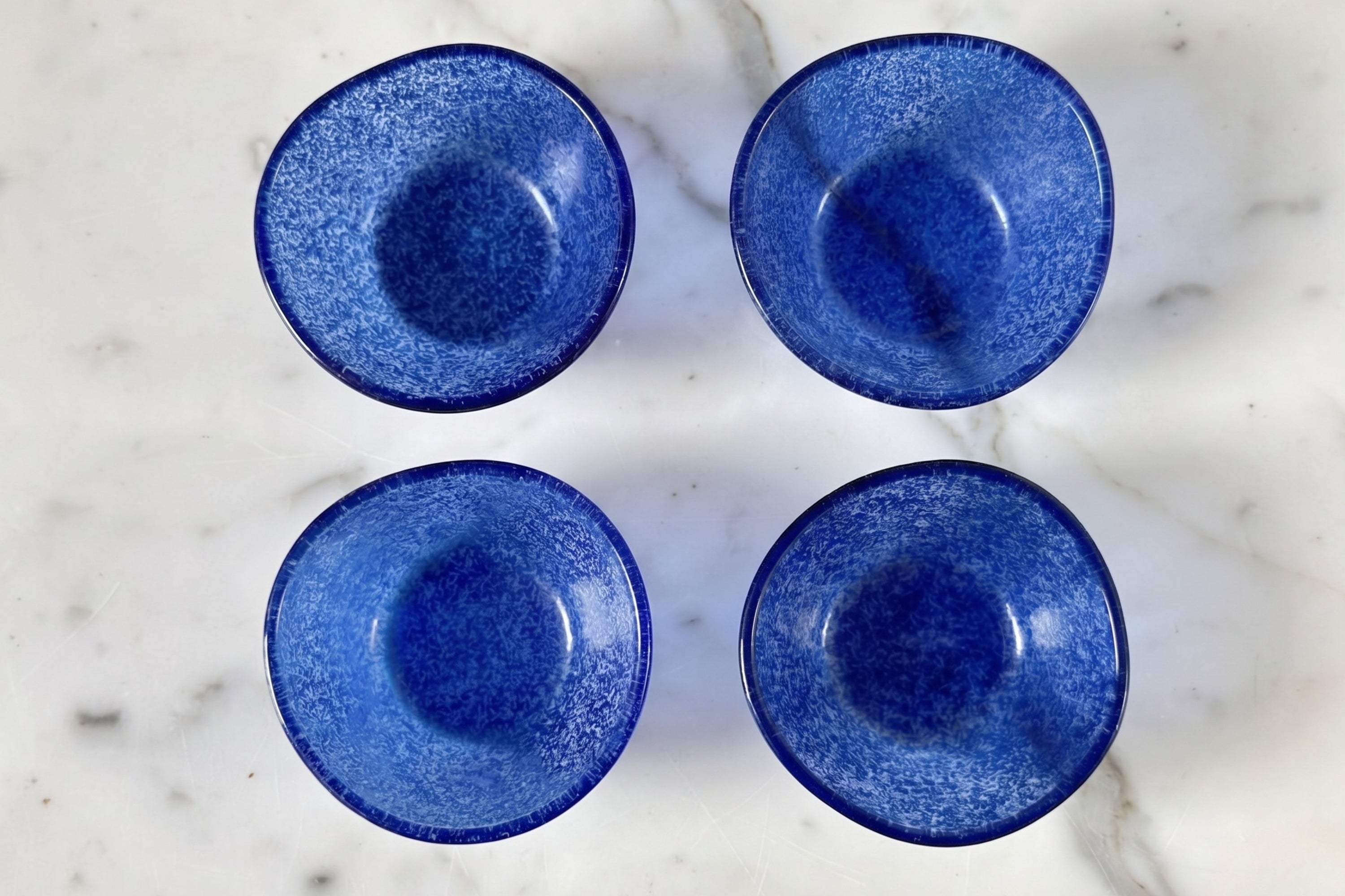 Glass Dipping Bowls | Navy Blue | Set of 4