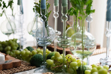 Glass Candlestick | Sage | Medium | Set of 2