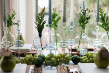 Glass Candlestick | Sage | Large | Set of 2