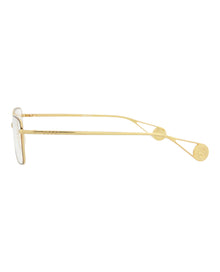 Gucci Square Metal Optical Frames | Gold