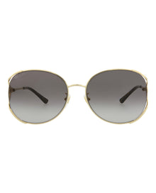 Gucci Round Metal Sunglasses | Gold