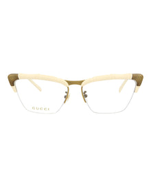 Gucci Cat Eye Injection Optical Frames | White