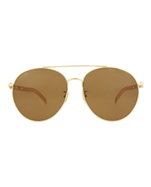 Gucci Aviator  Metal Sunglasses | Gold