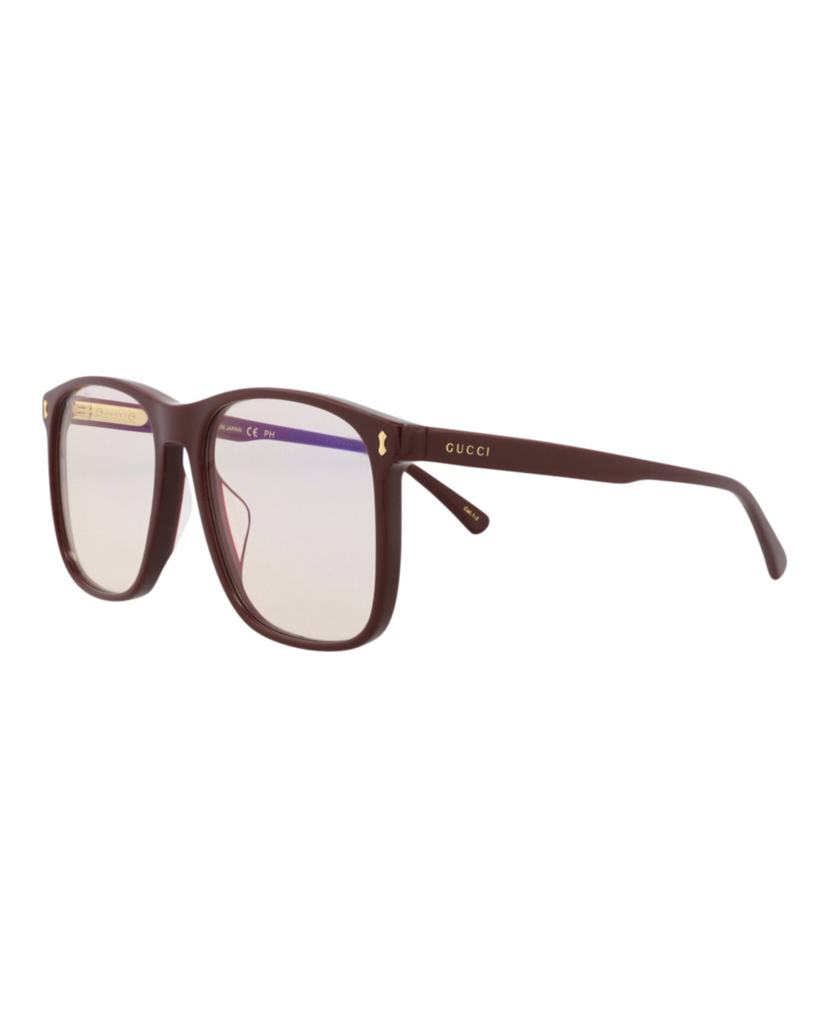 Gucci Square Acetate Sunglasses | Burgundy