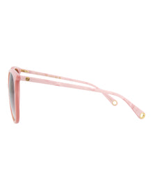 Gucci Round Acetate Sunglasses | Pink