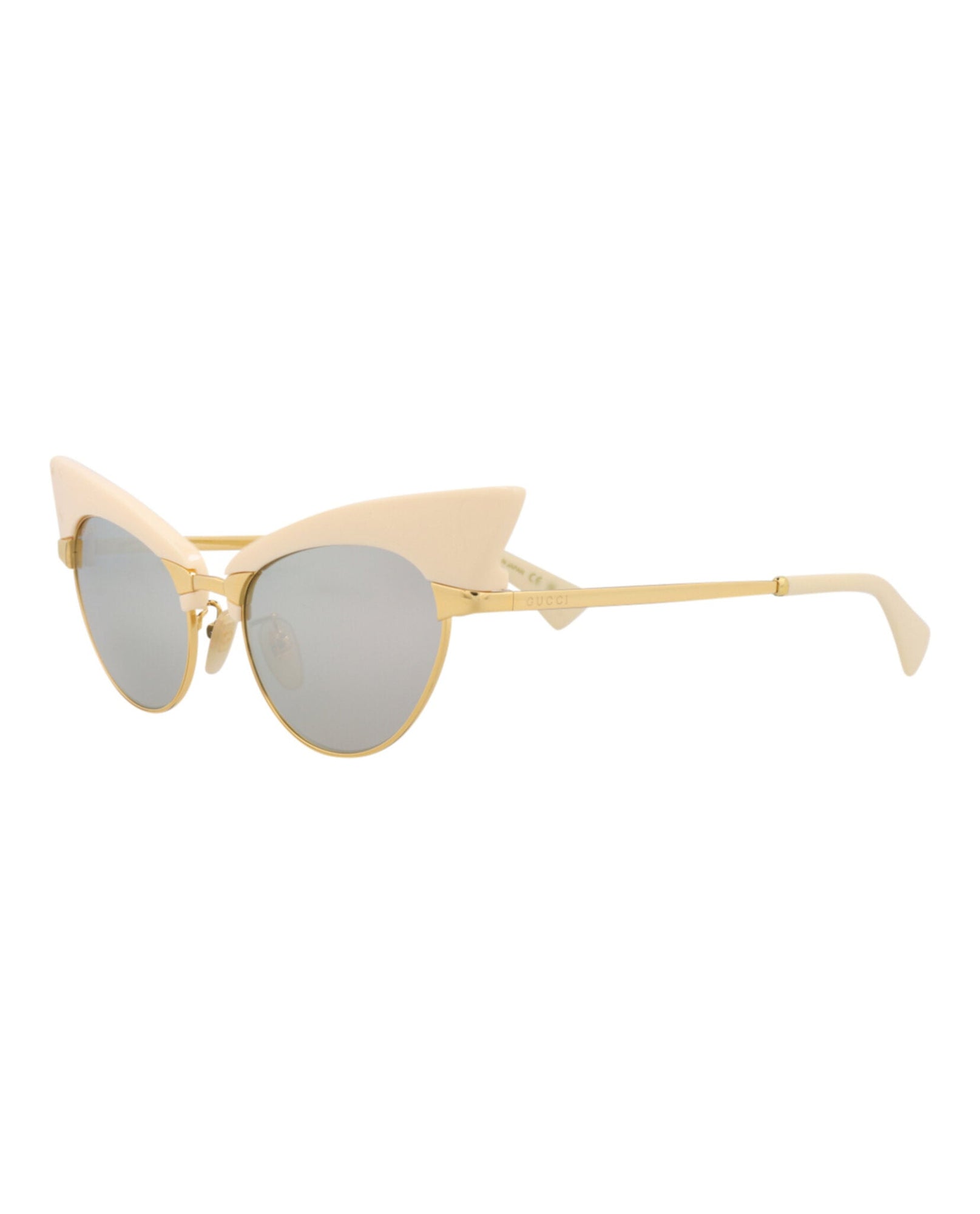 Gucci Cat Eye Metal Sunglasses | Gold