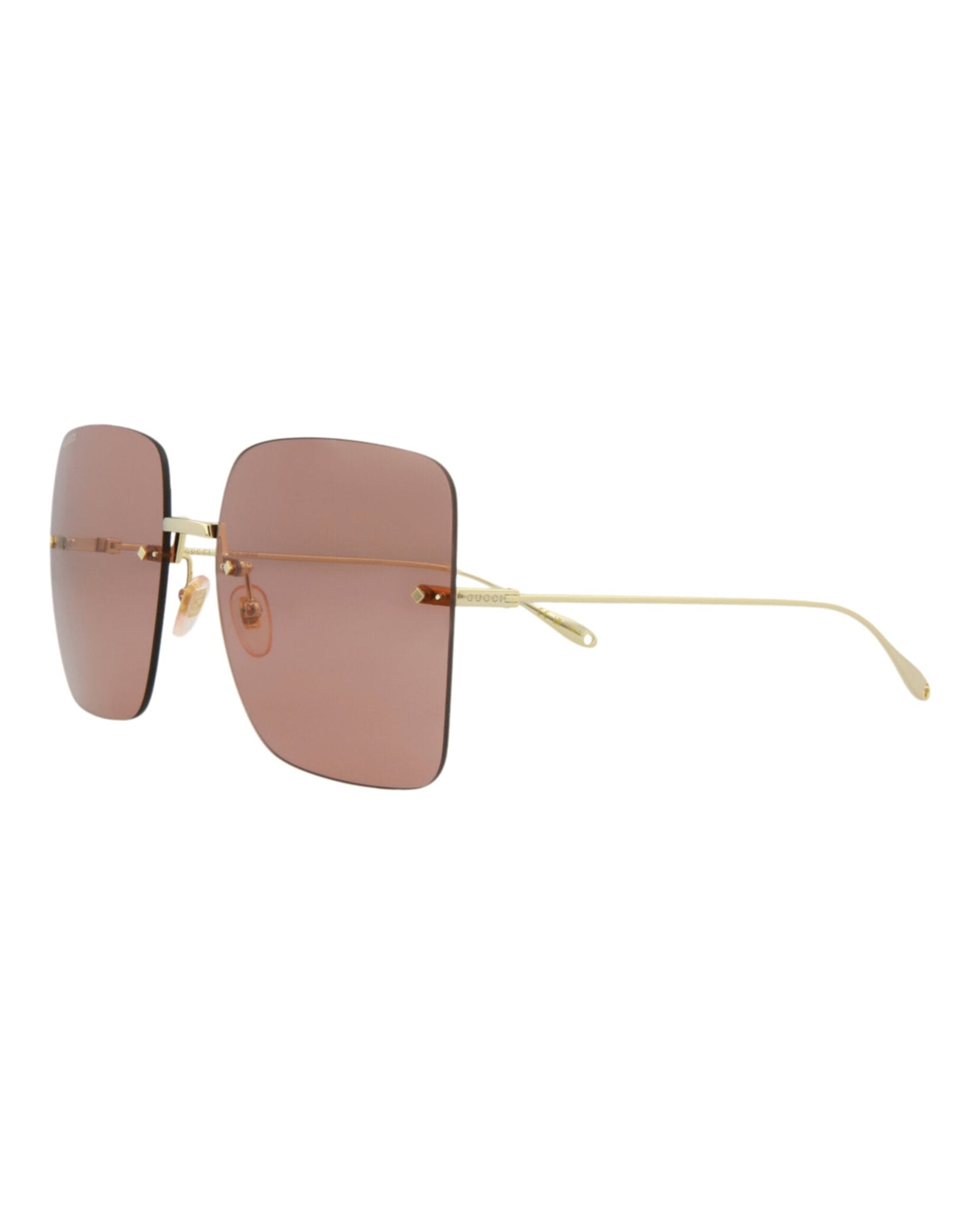 Gucci Square Metal Sunglasses | Gold