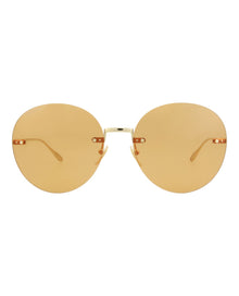 Gucci Round Metal Sunglasses | Gold