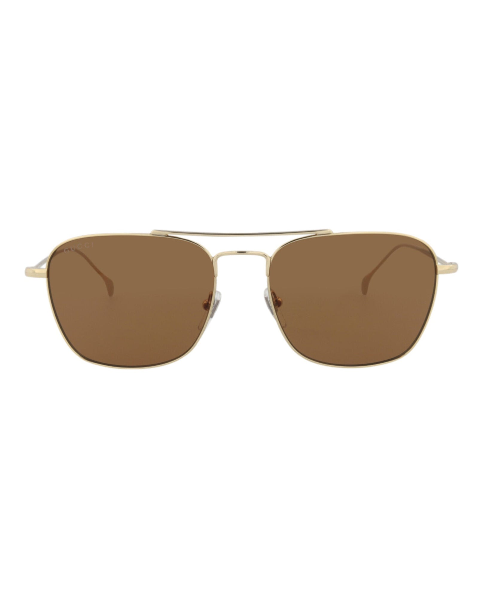 Gucci Square Metal Sunglasses | Gold