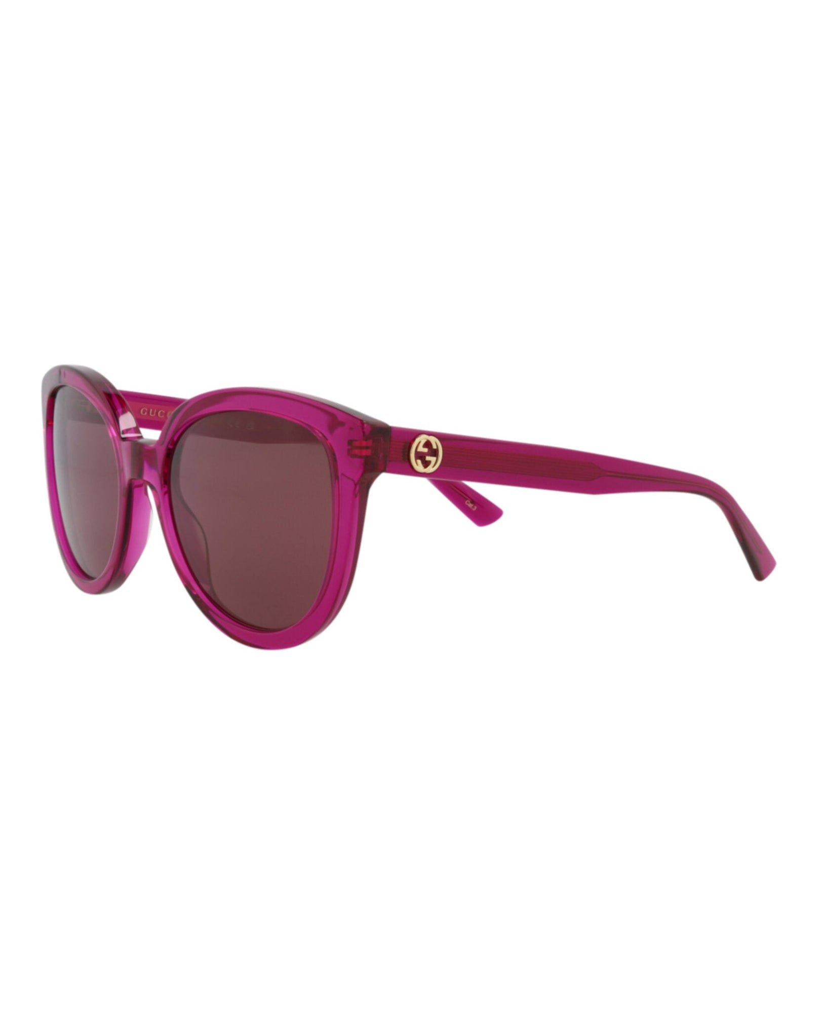 Gucci Round Recycled Acetate Sunglasses | Pink