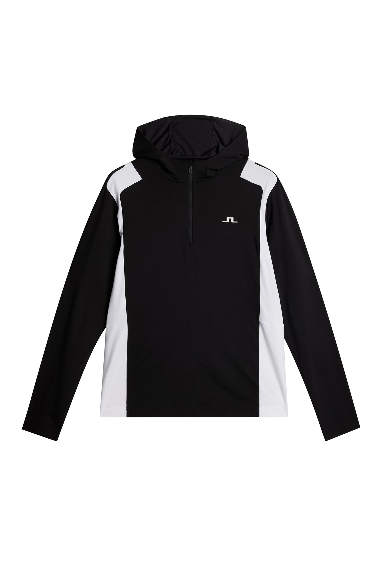 Lukas Quarter Zip Hood in Black by J.Lindeberg