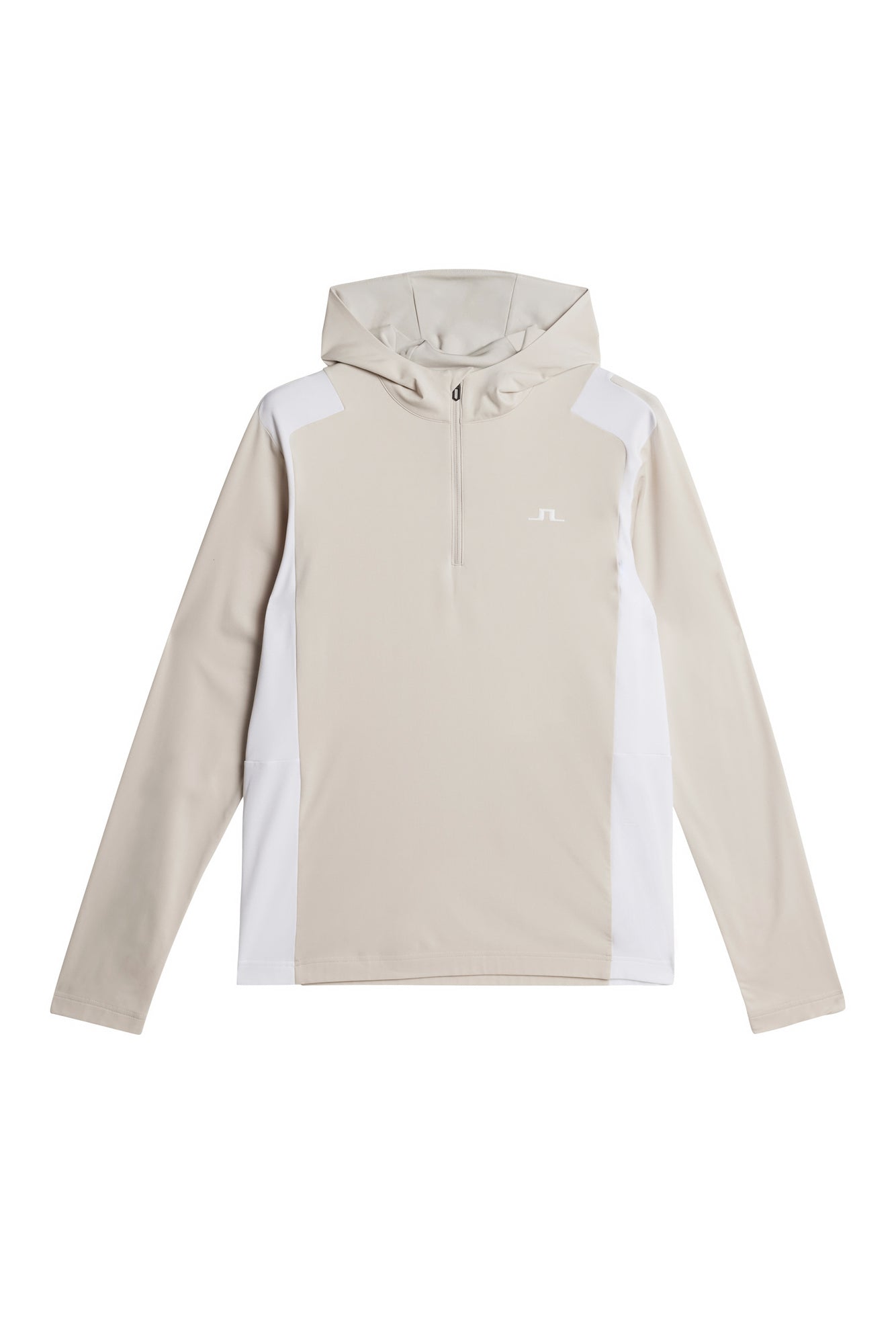Lukas Quarter Zip Hood in Moonbeam by J.Lindeberg