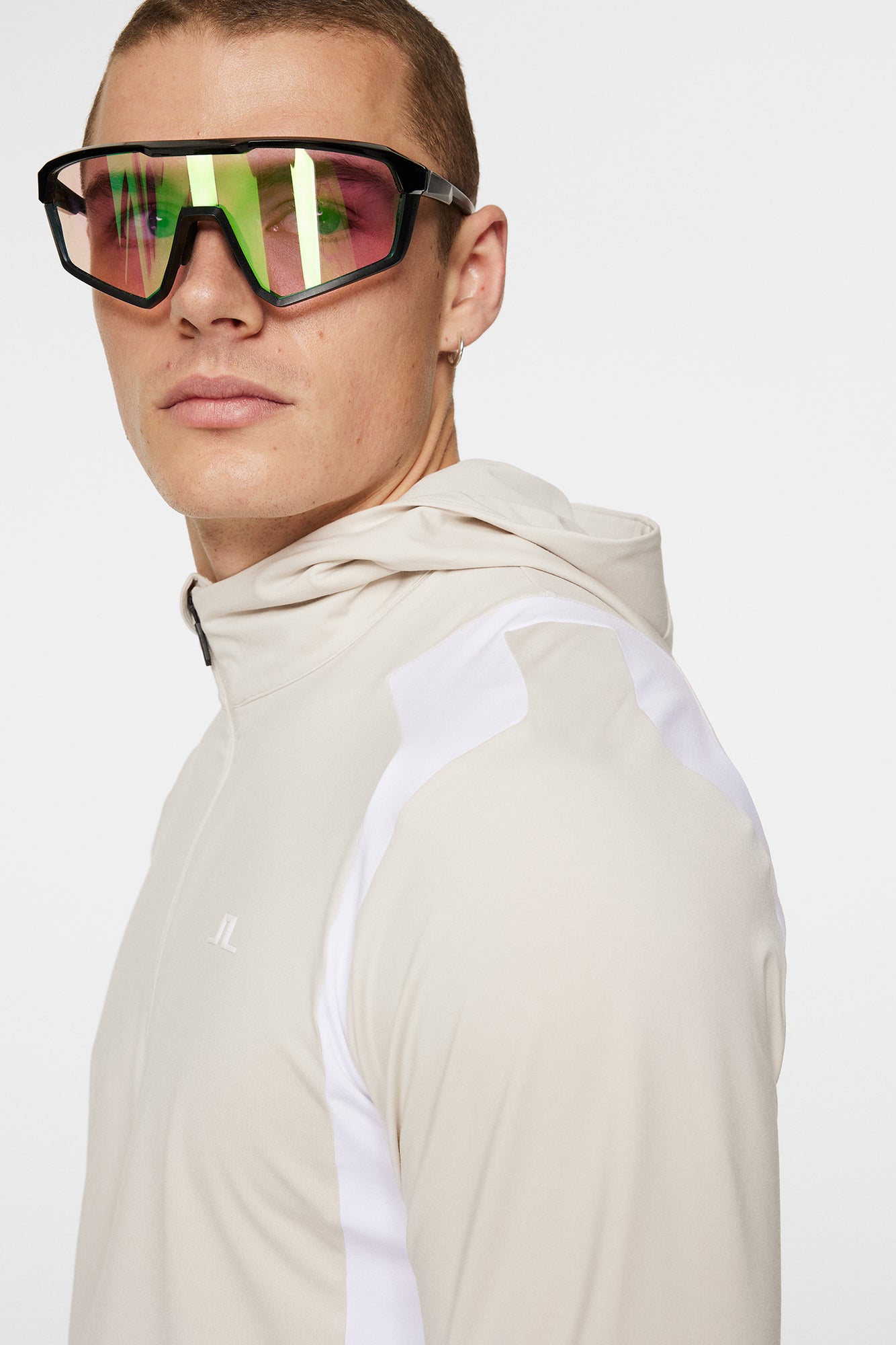 Men | Lukas Quarter Zip Hood | Moonbeam