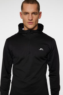 Men | Aerial Quarter Zip Hood | Black