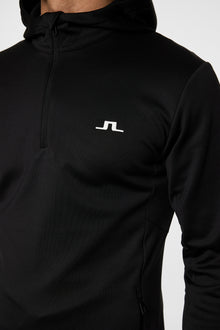 Men | Aerial Quarter Zip Hood | Black