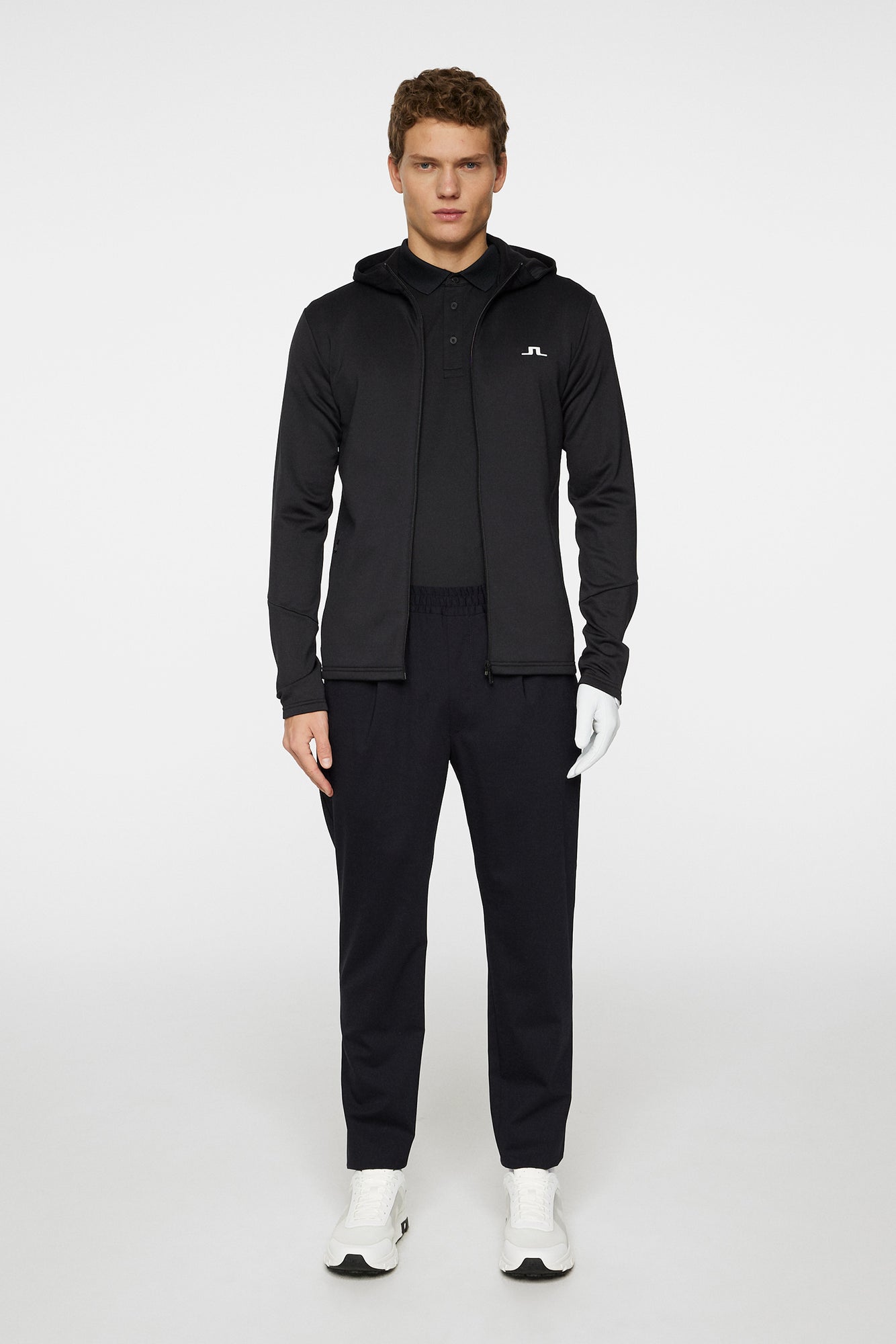 Men | Aerial Full Zip Hood | Black