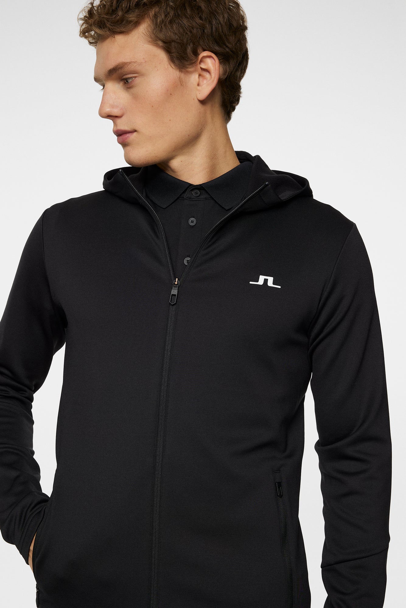 Men | Aerial Full Zip Hood | Black