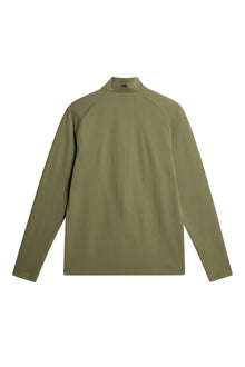 Men | Fay Seamless Mid Layer | Oil Green