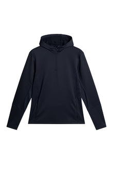 Aerial Quarter Zip Hood Resort in JL Navy by J.Lindeberg