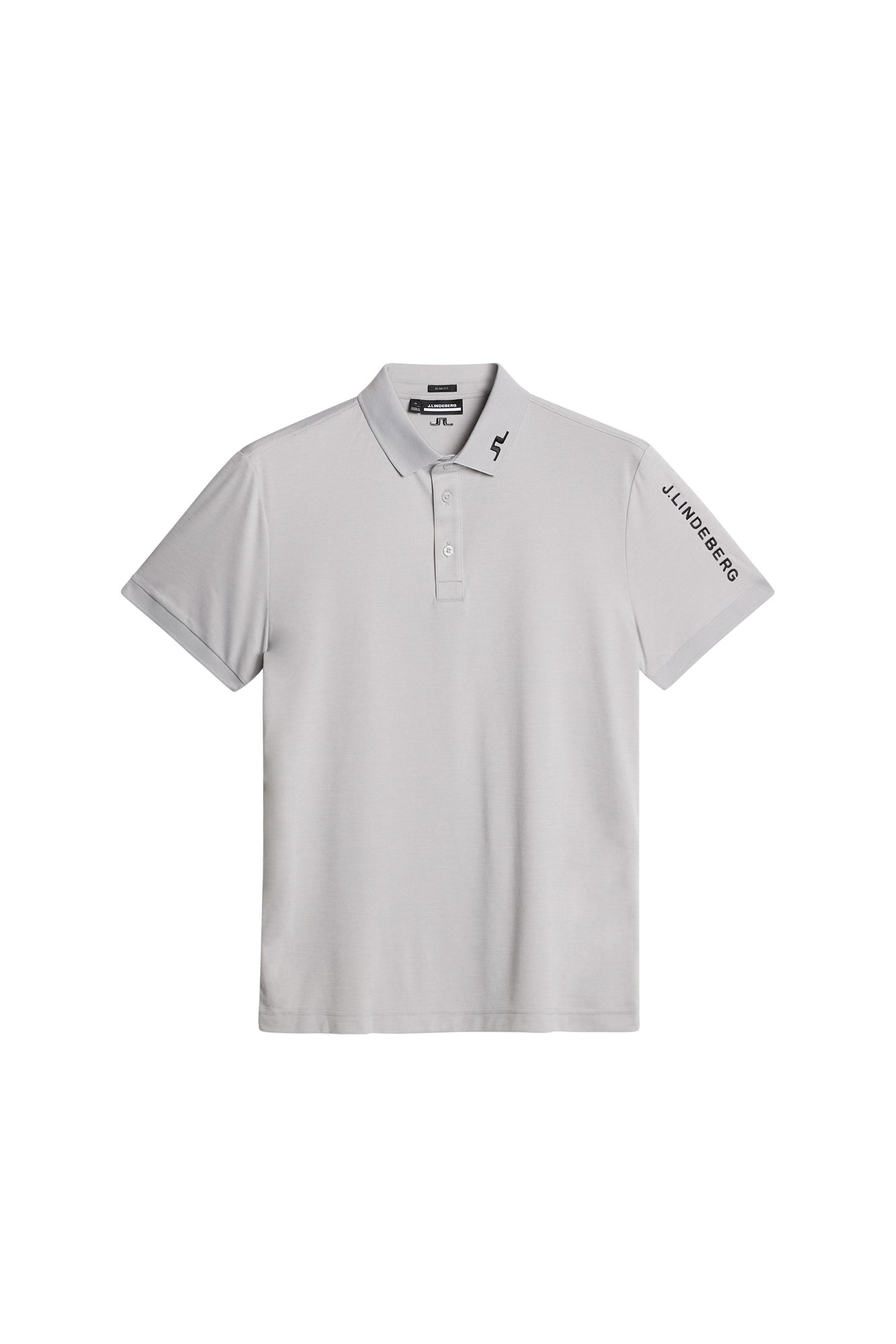 Tour Tech Slim Fit Polo in Light Grey Melange by J.Lindeberg