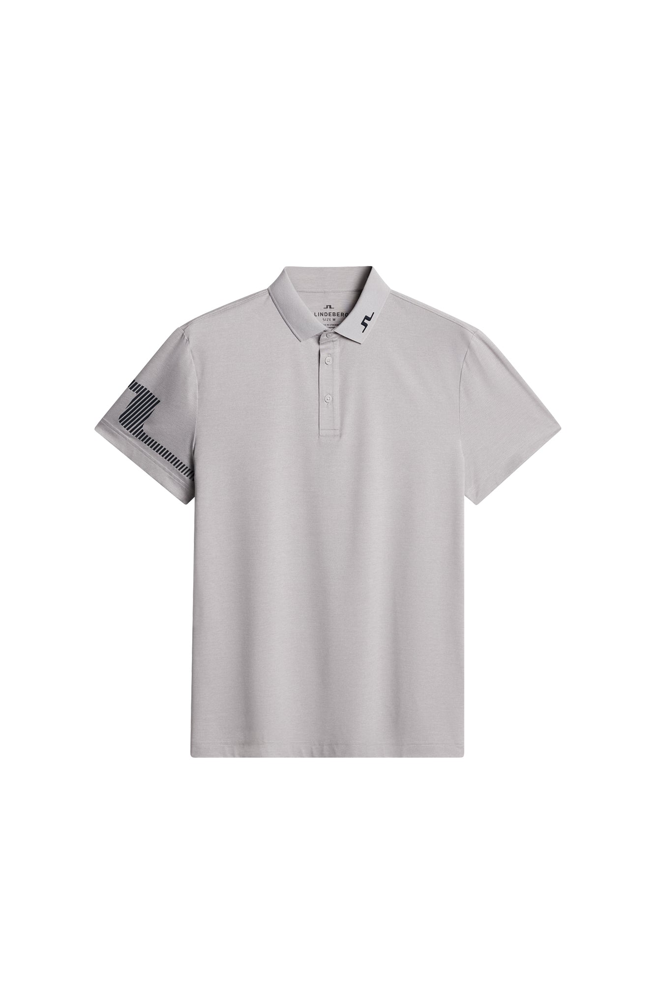 Heath Strike Polo in Light Grey Melange by J.Lindeberg