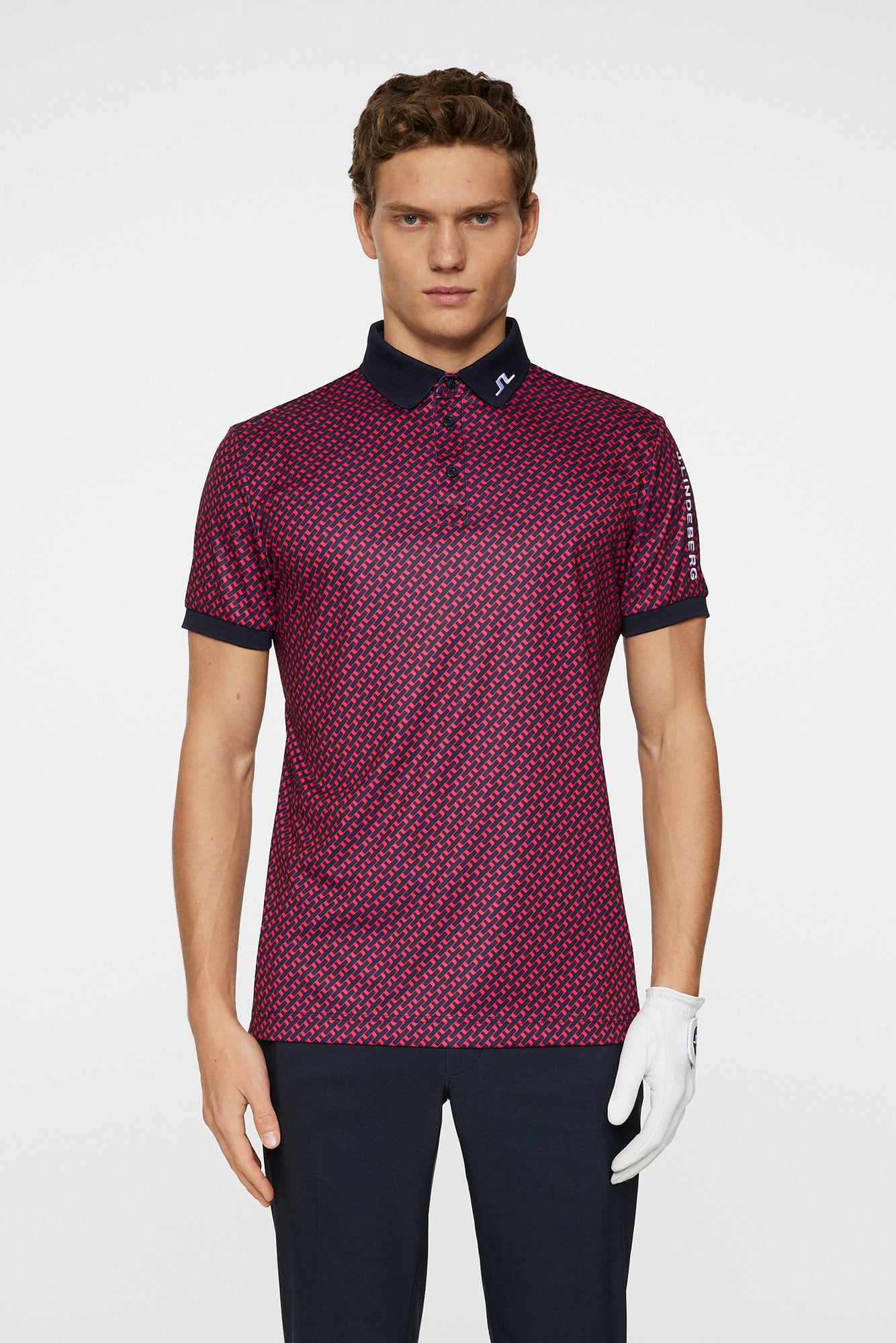 Men | Tour Tech Print Polo | Tour Geo Navy S